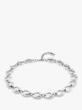 UNOde50 Crystal Circle Collar Necklace, Silver