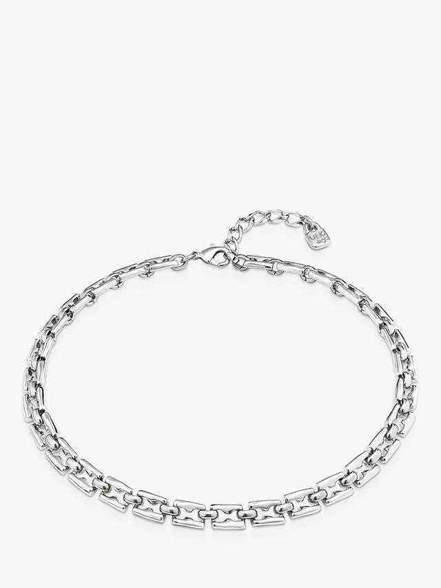 UNOde50 Chain Collar Necklace, Silver