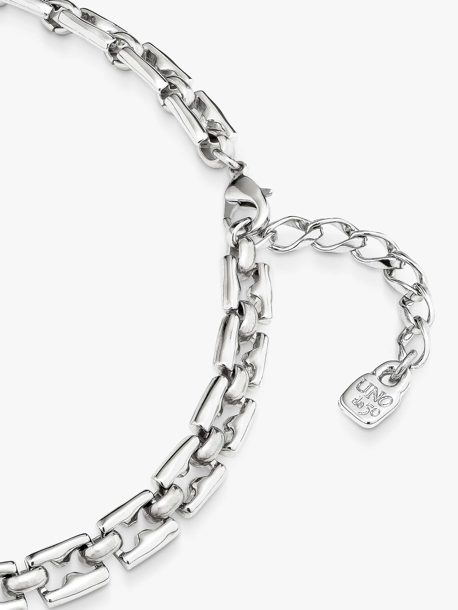Buy UNOde50 Chain Collar Necklace, Silver Online at johnlewis.com