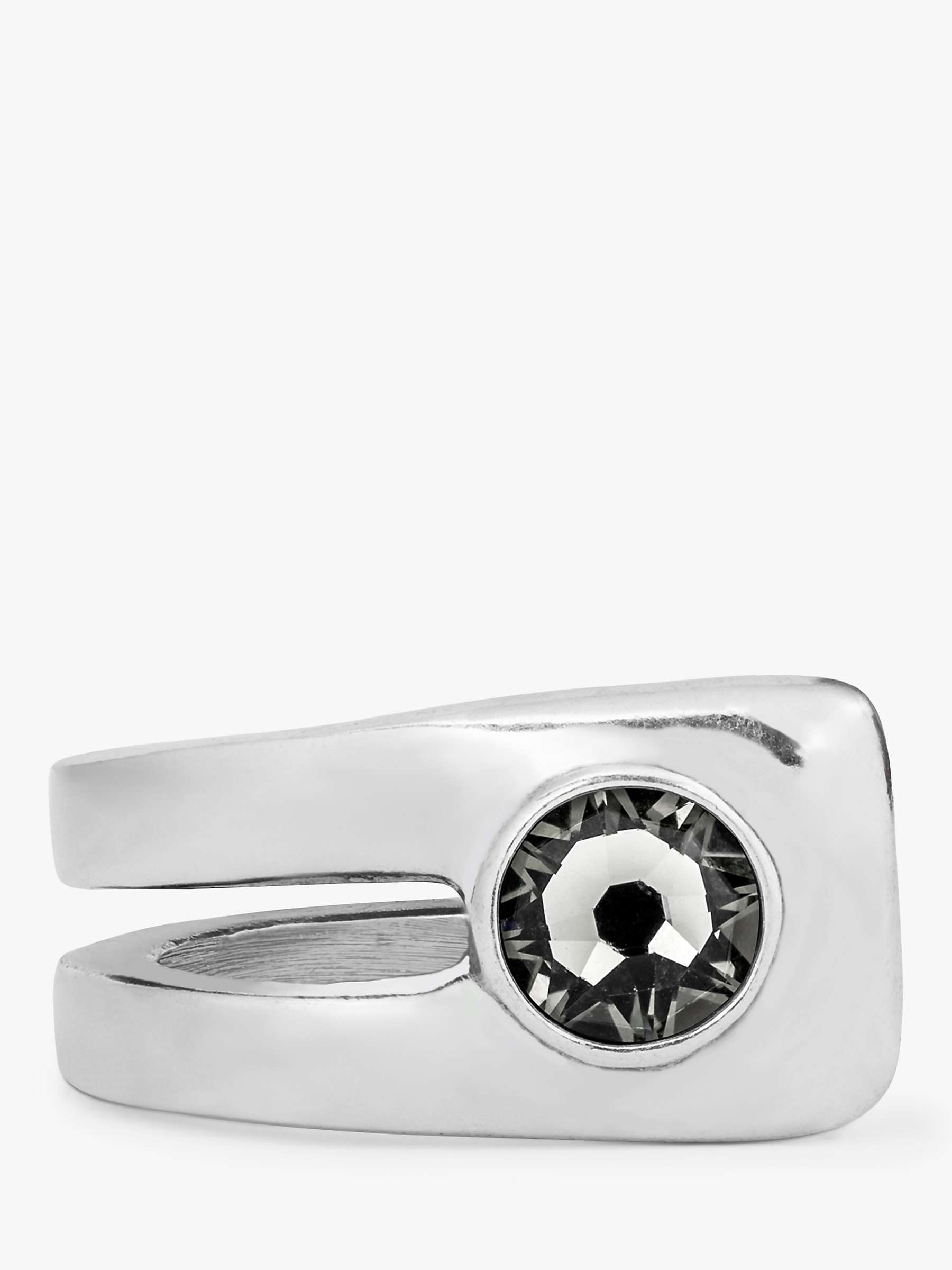 Buy UNOde50 Independent Faceted Crystal Link Ring, Silver Online at johnlewis.com