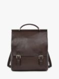 Celtic & Co. Frame Crocodile Embossed Leather Rucksack, Tanners Brown