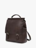 Celtic & Co. Frame Crocodile Embossed Leather Rucksack, Tanners Brown