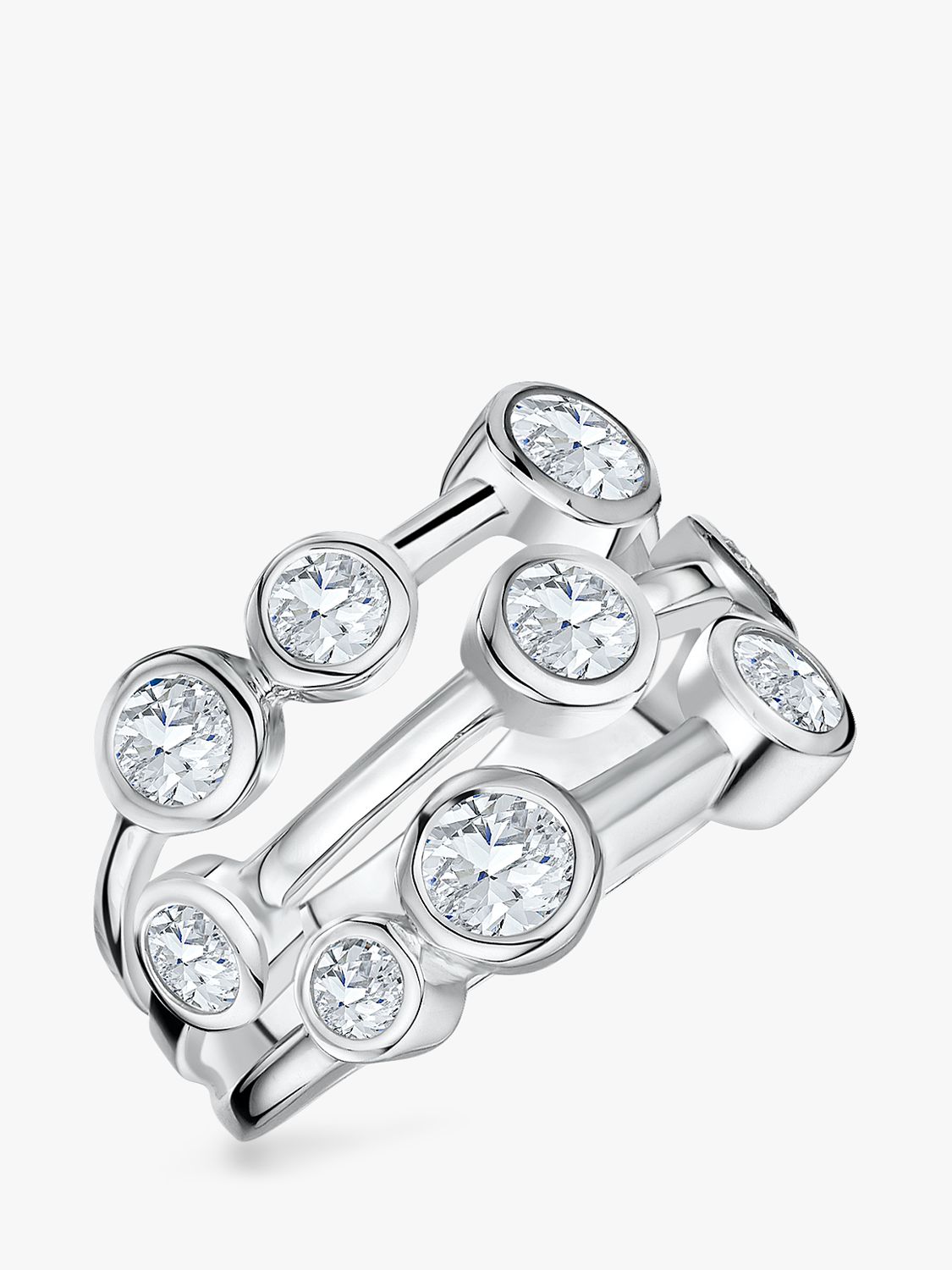 Buy Jools by Jenny Brown 9 Cubic Zirconia Stone Bubble Ring, Silver Online at johnlewis.com