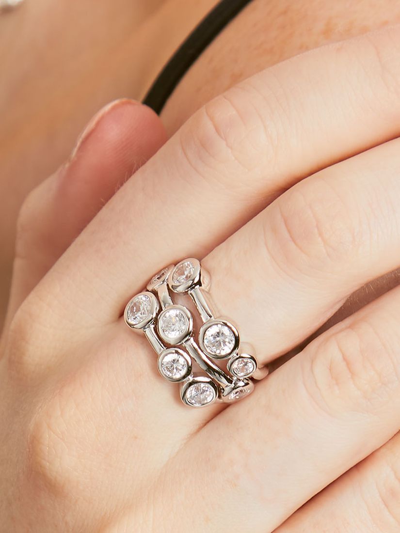Buy Jools by Jenny Brown 9 Cubic Zirconia Stone Bubble Ring, Silver Online at johnlewis.com