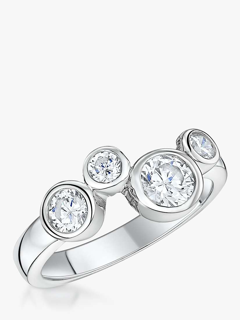 Buy Jools by Jenny Brown 4 Cubic Zirconia Stone Bubble Ring, Silver Online at johnlewis.com