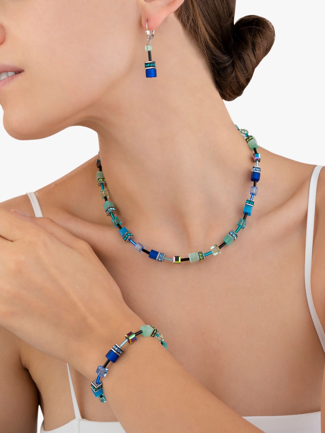 Buy COEUR DE LION Swarovski Crystal Drop Earrings, Blue/Multi Online at johnlewis.com