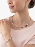 COEUR DE LION Multi Stone and Freshwater Pearl Collar Necklace, Silver/Multi