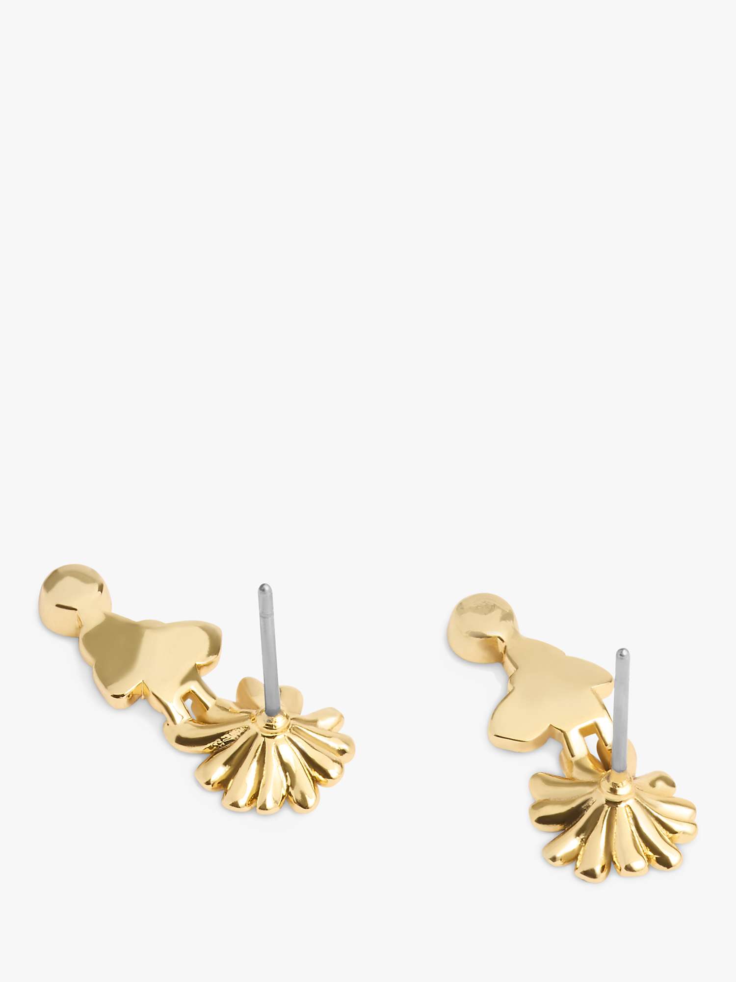 Buy Coach Floral Butterfly Enamel Stud Earrings, Gold Online at johnlewis.com