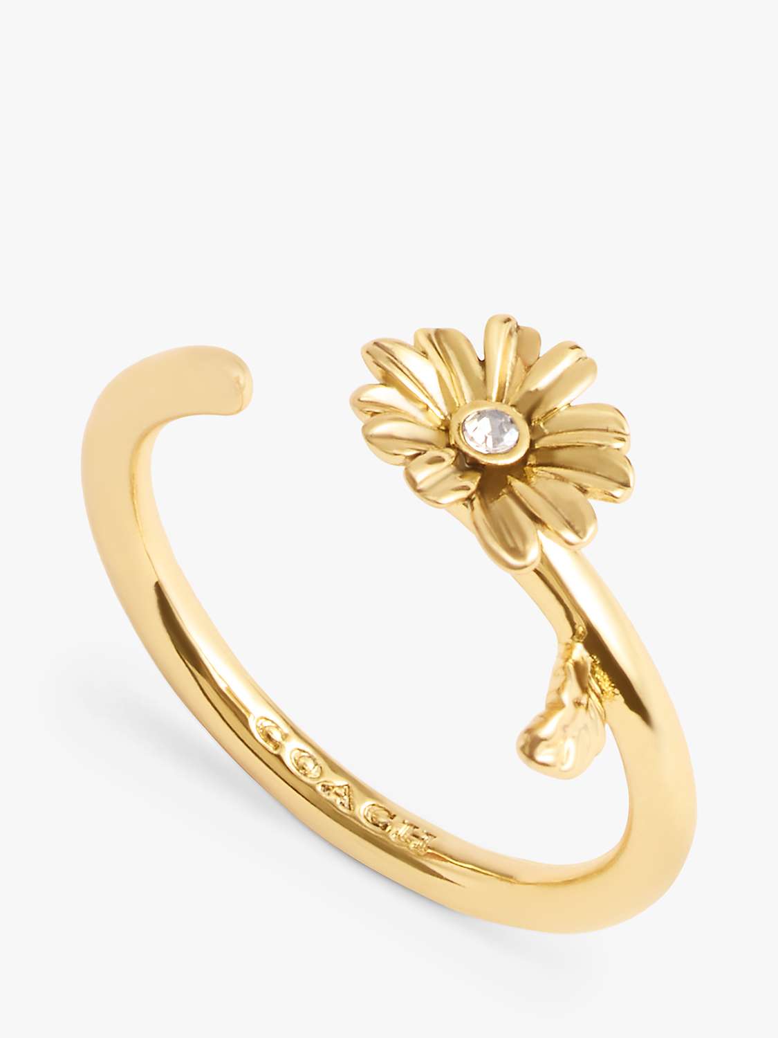 Buy Coach Daisy Floral Open Ring, Gold Online at johnlewis.com