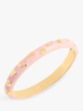 Coach Signature C Floral Enamel Bangle, Gold/Pink