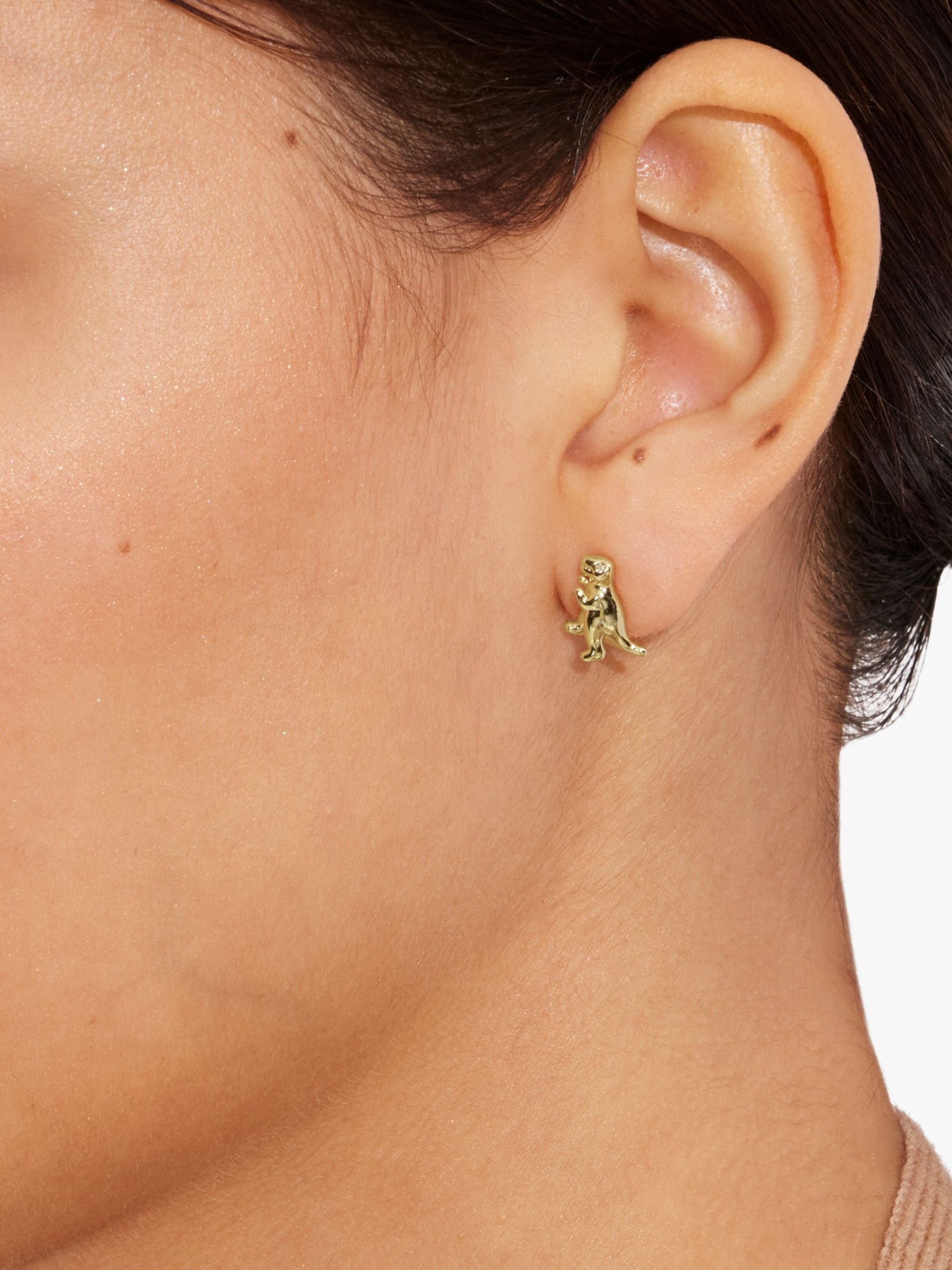 Buy Coach Rexy Dino Stud Earrings, Gold Online at johnlewis.com