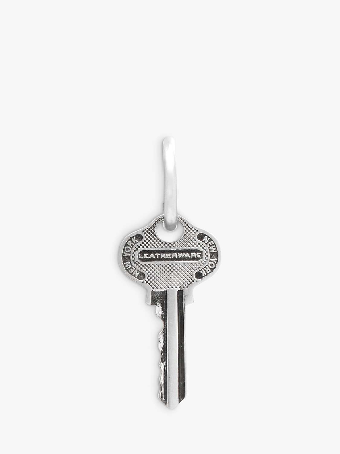 Buy Coach Men's Key Charm Single Hoop Earring, Silver Online at johnlewis.com