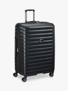 DELSEY Shadow 5.0 82cm 8-Wheel Extra Large Suitcase, Black