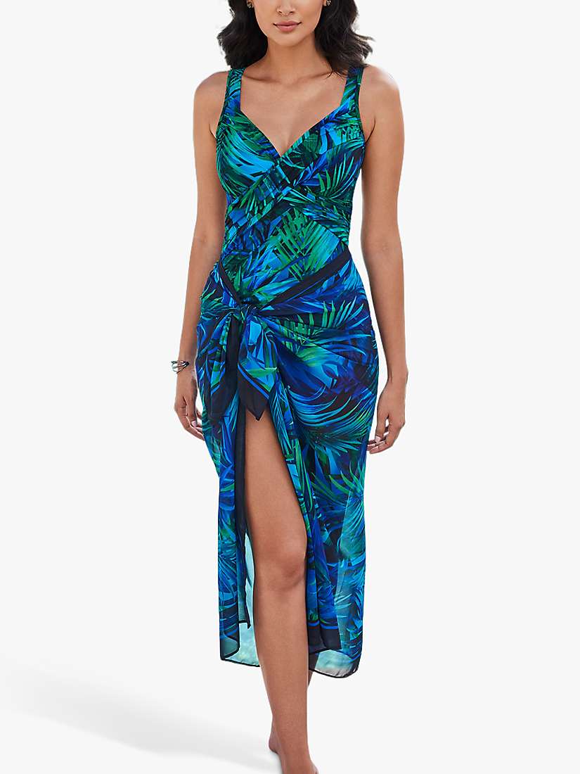 Buy Miraclesuit Palm Print Pareo, Teal Online at johnlewis.com