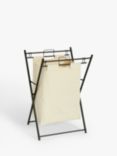 John Lewis Metal Frame Folding Laundry Hamper, Natural