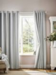 Laura Ashley Awning Stripe Pair Blackout Lined Eyelet Curtains