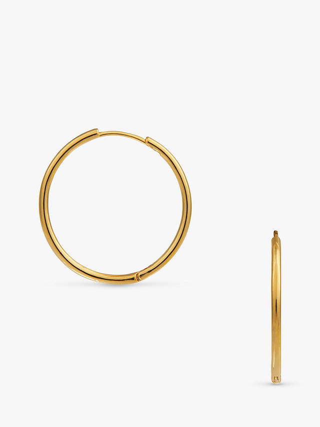 Orelia Micro Thin Hoop Earrings, Gold at John Lewis & Partners