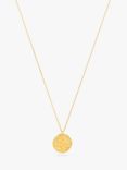 Orelia Zodiac Medallion Necklace, Gold