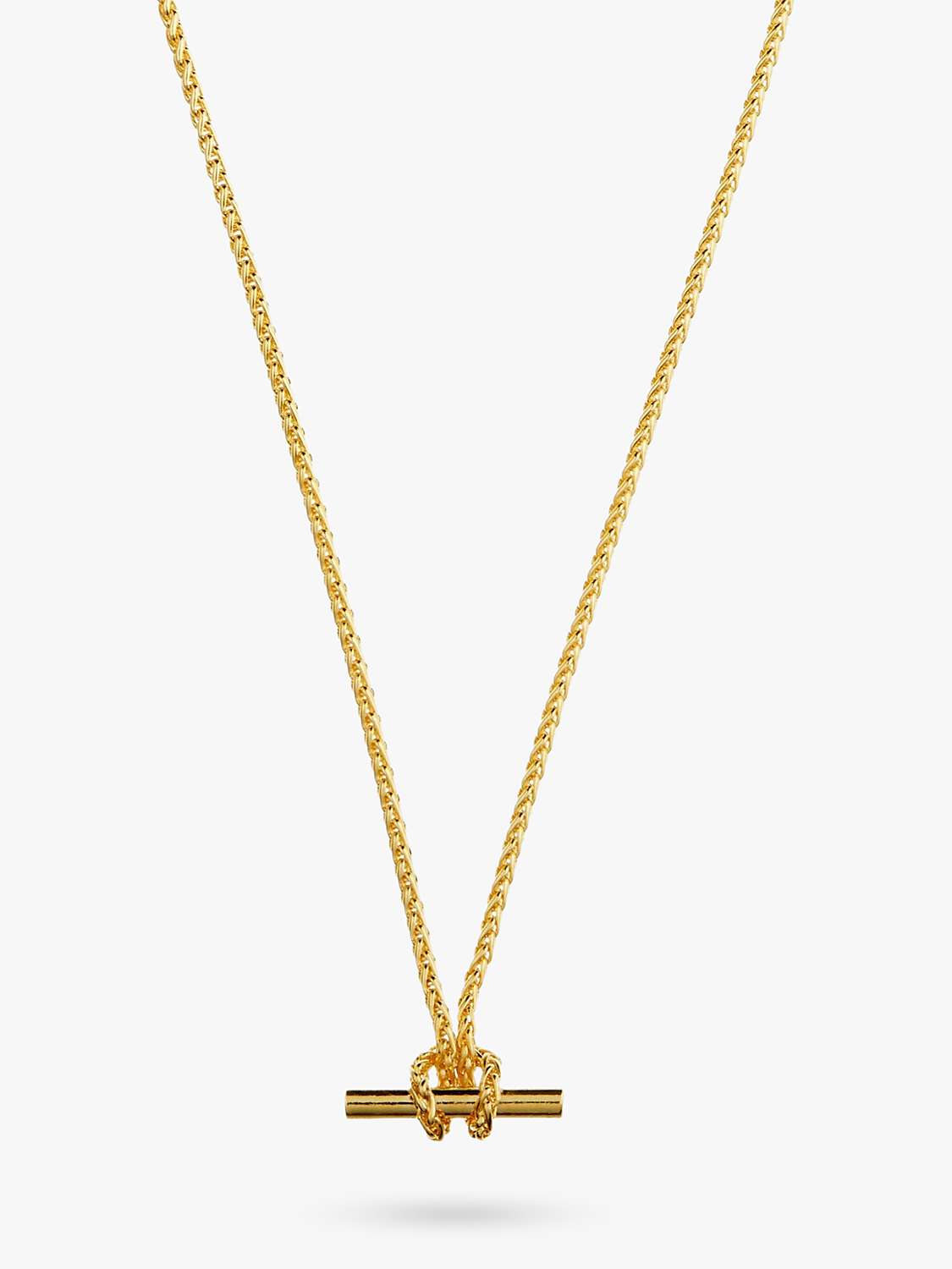 Buy Orelia T-Bar Chain Knot Necklace, Gold Online at johnlewis.com