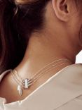 Orelia Layered Necklace Magic Separator, Silver