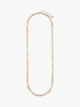 Orelia Open Link Chain Long Necklace, Gold
