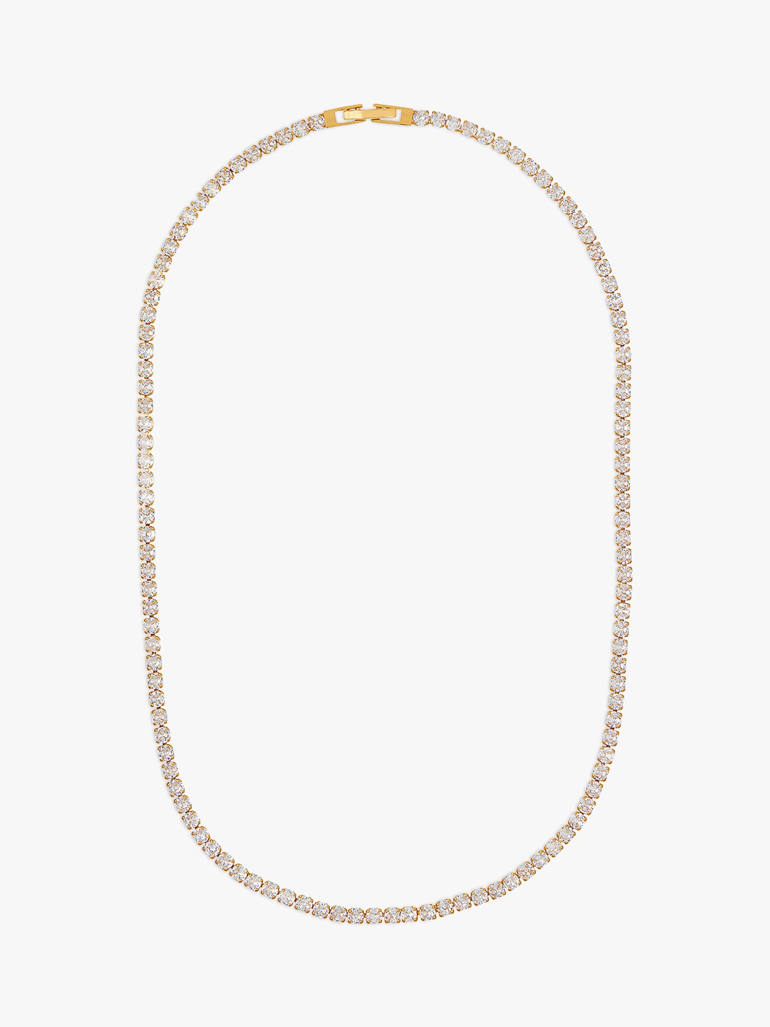Buy Orelia Cupchain Tennis Necklace, Gold Online at johnlewis.com