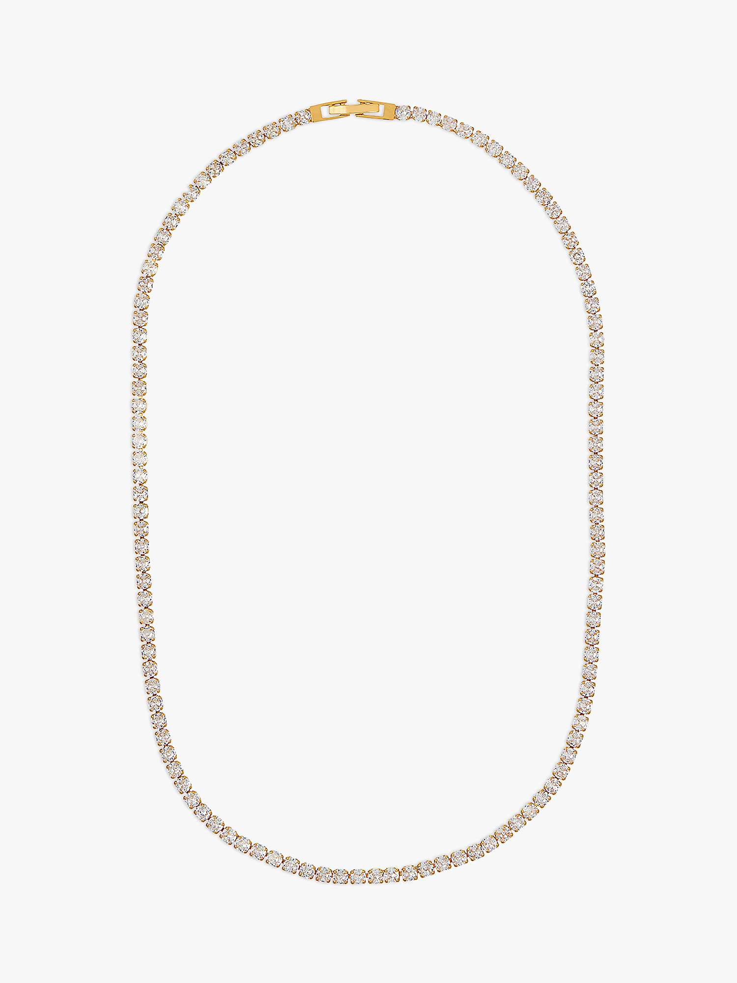 Buy Orelia Cupchain Tennis Necklace, Gold Online at johnlewis.com