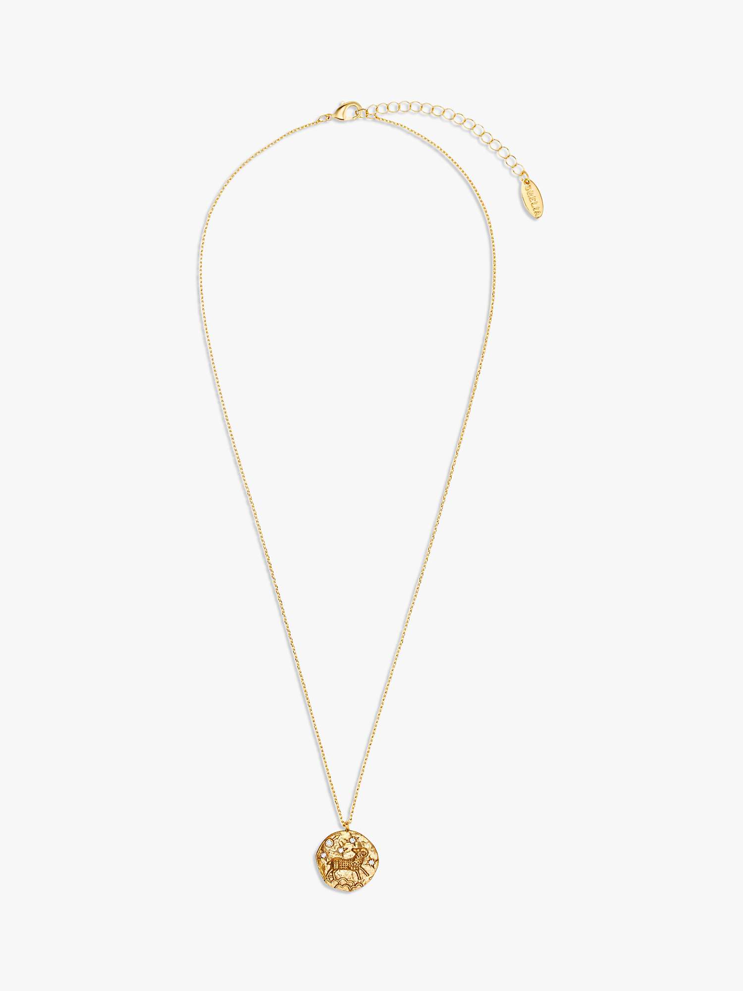 Buy Orelia Zodiac Medallion Necklace, Gold Online at johnlewis.com