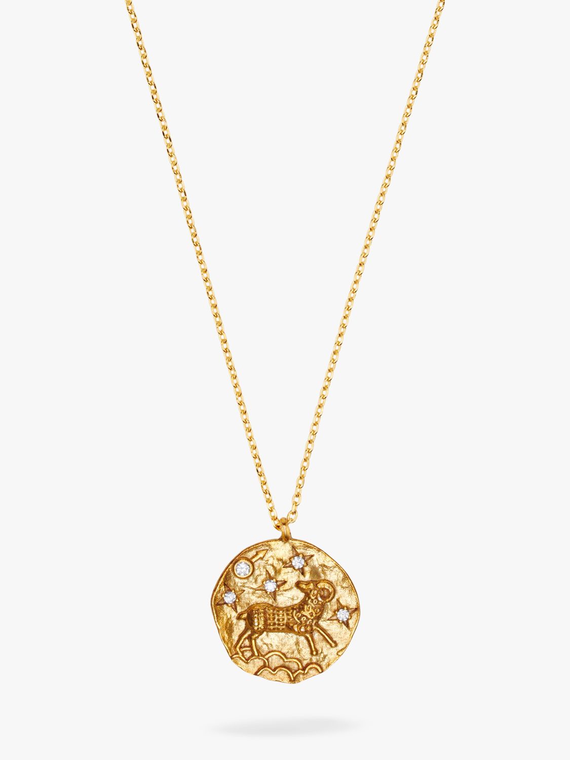 Buy Orelia Zodiac Medallion Necklace, Gold Online at johnlewis.com