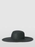 John Lewis ANYDAY Woven Floppy Hat, FSC-Certified, Black