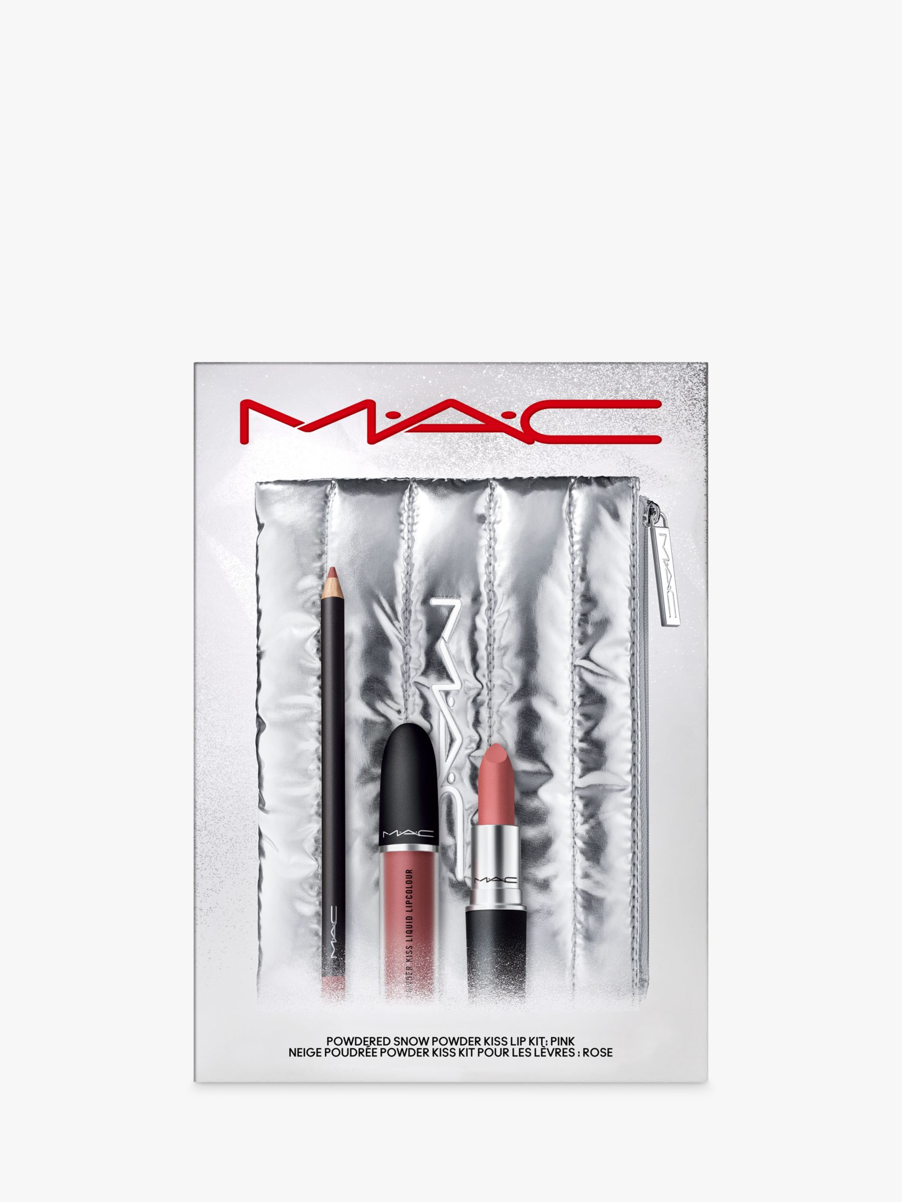 MAC Limited Edition Powdered Snow Powder Kiss Lip Kit Makeup Gift