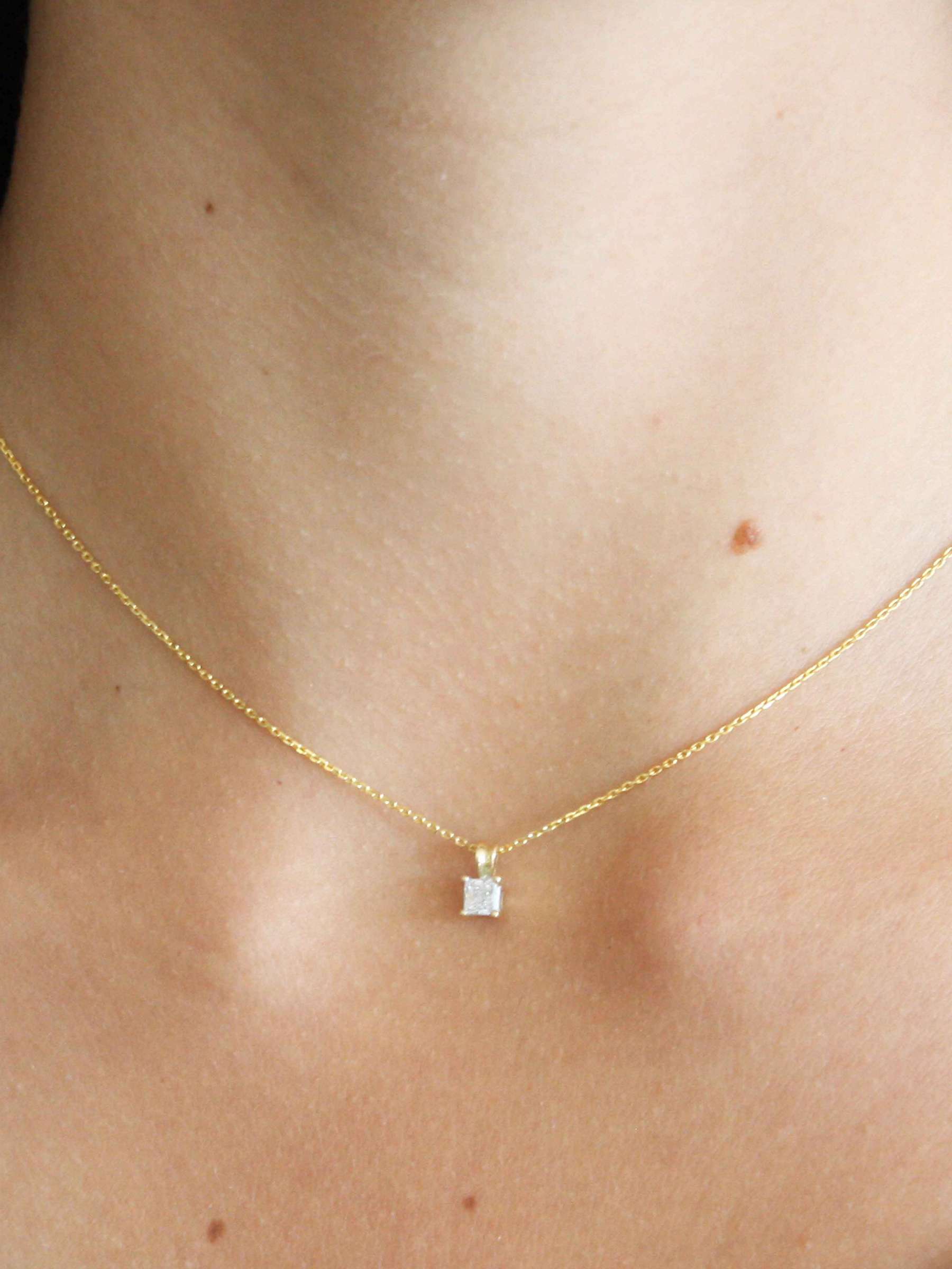 Buy Vintage Fine Jewellery Second Hand 18ct Yellow & White Gold Diamond Pendant Necklace, Dated Circa 2000s Online at johnlewis.com