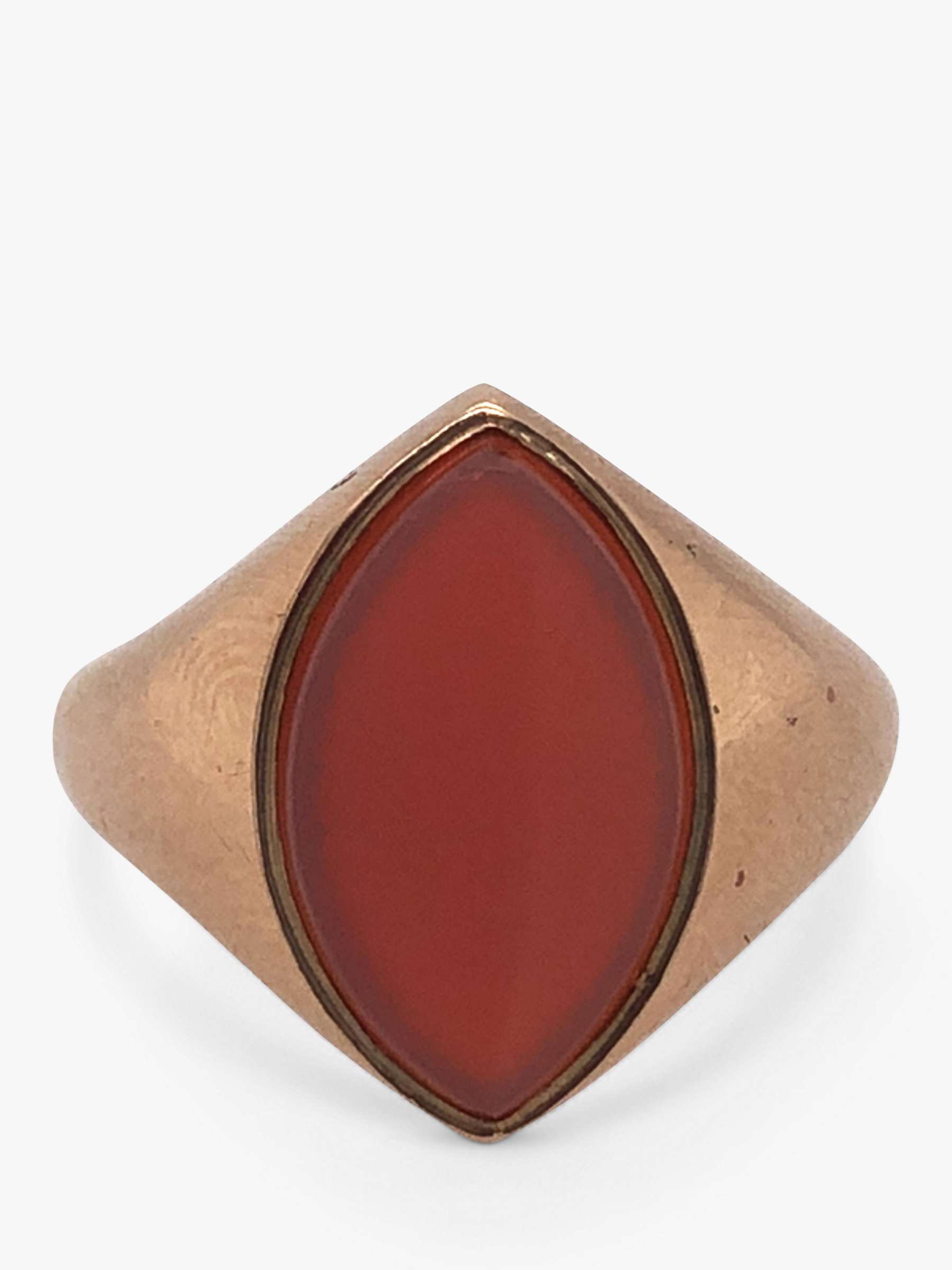 Buy Vintage Fine Jewellery Second Hand Marquise Carnelian Signet Ring, Dated Birmingham 1889 Online at johnlewis.com