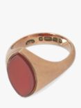 Vintage Fine Jewellery Second Hand Marquise Carnelian Signet Ring, Dated Birmingham 1889