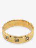 Vintage Fine Jewellery Second Hand 18ct Yellow Gold 3 Stone Diamond Ring