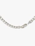 Vintage Fine Jewellery Second Hand Flat Curb Chain Necklace, Dated Circa 1980s