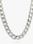 Vintage Fine Jewellery Second Hand Curb Link Chain Necklace, Dated Circa 1980s