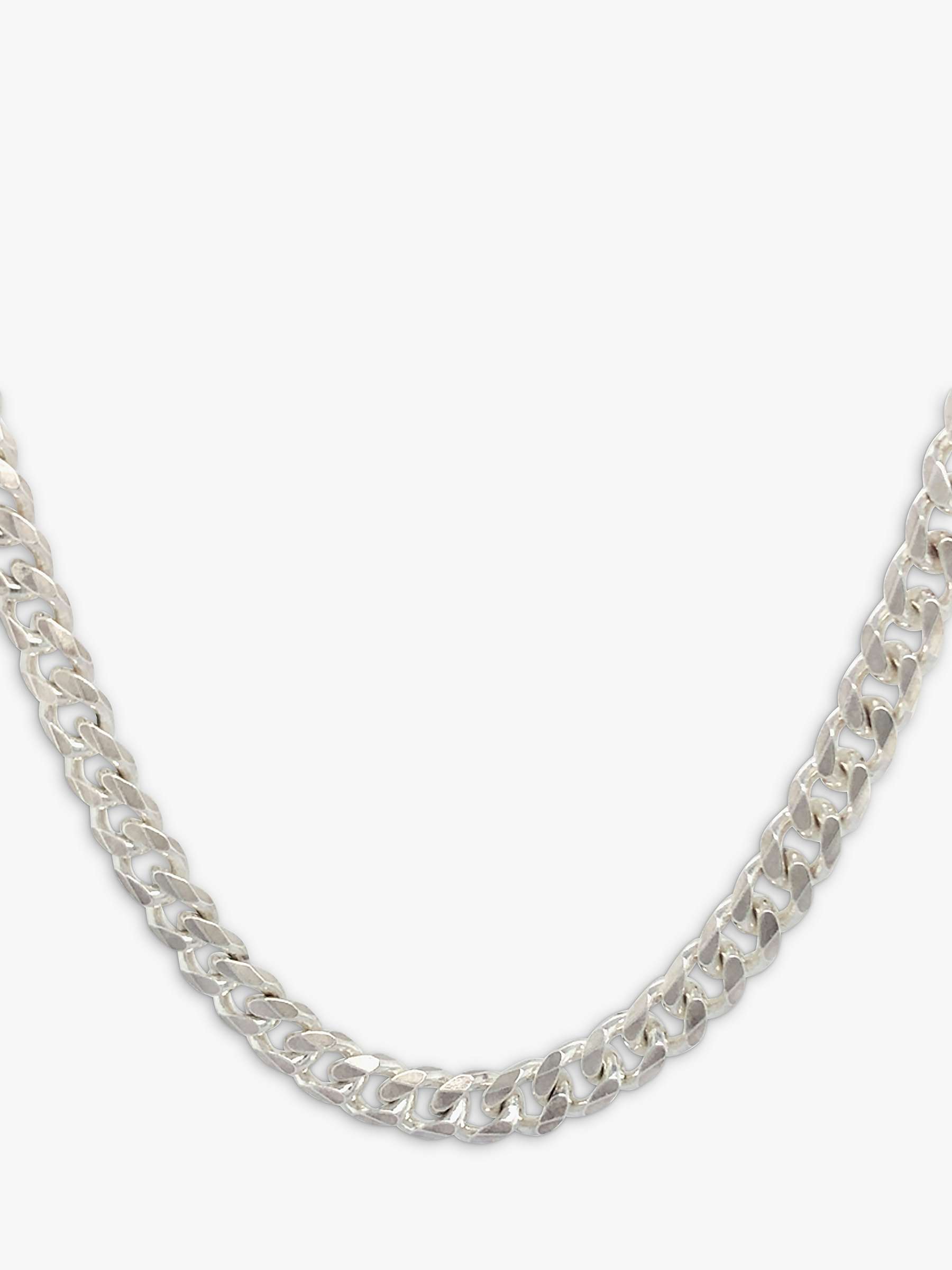 Buy Vintage Fine Jewellery Second Hand Flat Curb Link Chain Necklace, Dated Birmingham 2001 Online at johnlewis.com