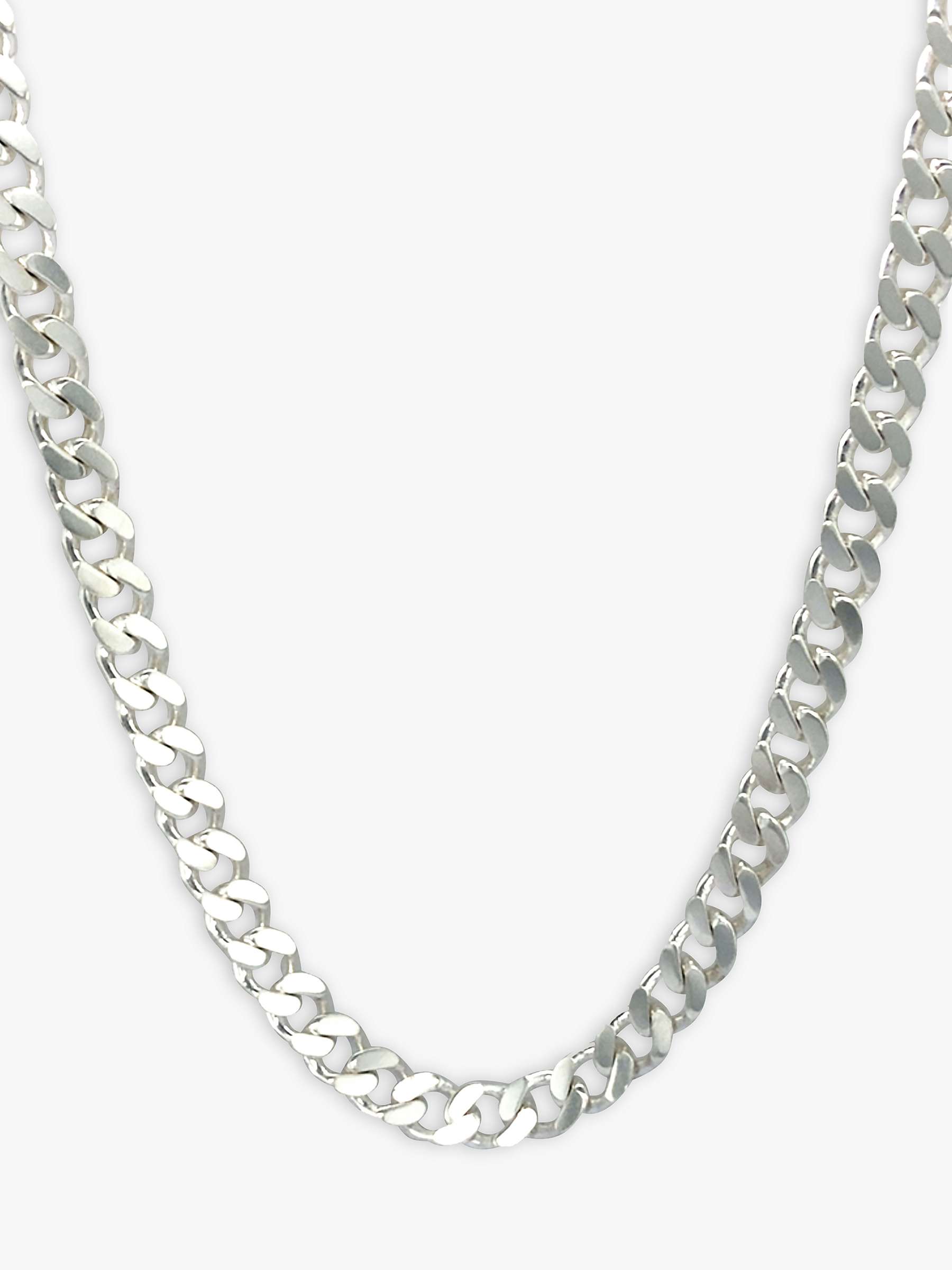 Buy Vintage Fine Jewellery Second Hand Flat Curb Link Chain Necklace, Dated Circa 1980s Online at johnlewis.com
