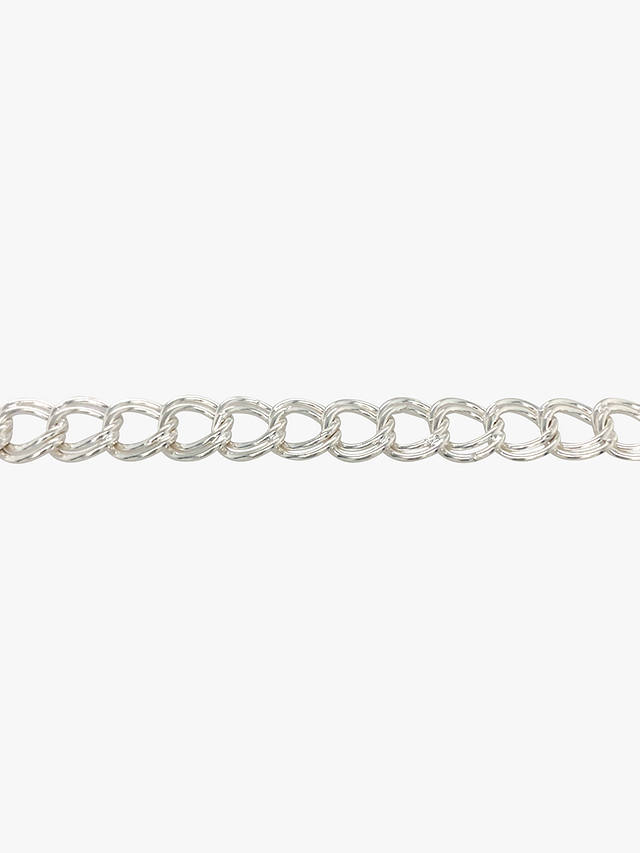 Vintage Fine Jewellery Second Hand Double Curb Link Chain Necklace, Dated Circa 1980s