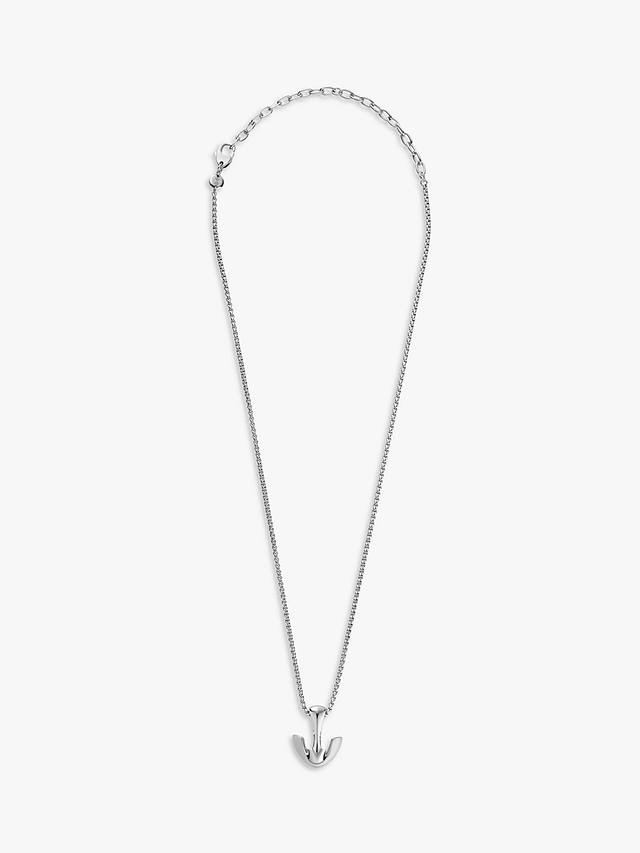 Skagen Men's Anchor Pendant Necklace, Silver