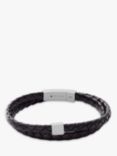 Skagen Men's Leather Strap Bracelet