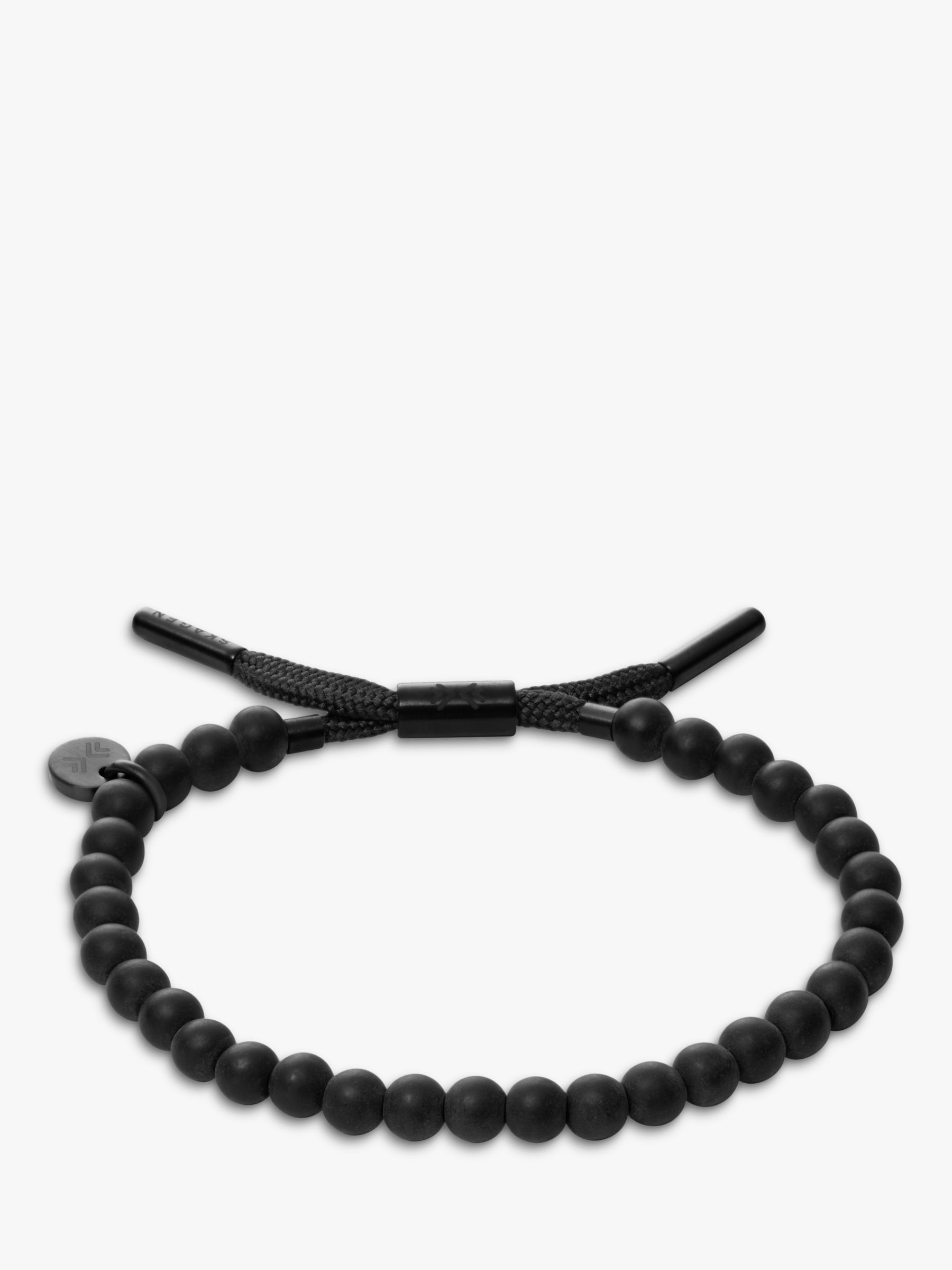 Skagen Men's Beaded Slider Bracelet, Black