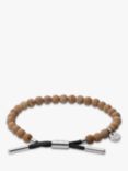 Skagen Men's Beaded Slider Bracelet, Brown