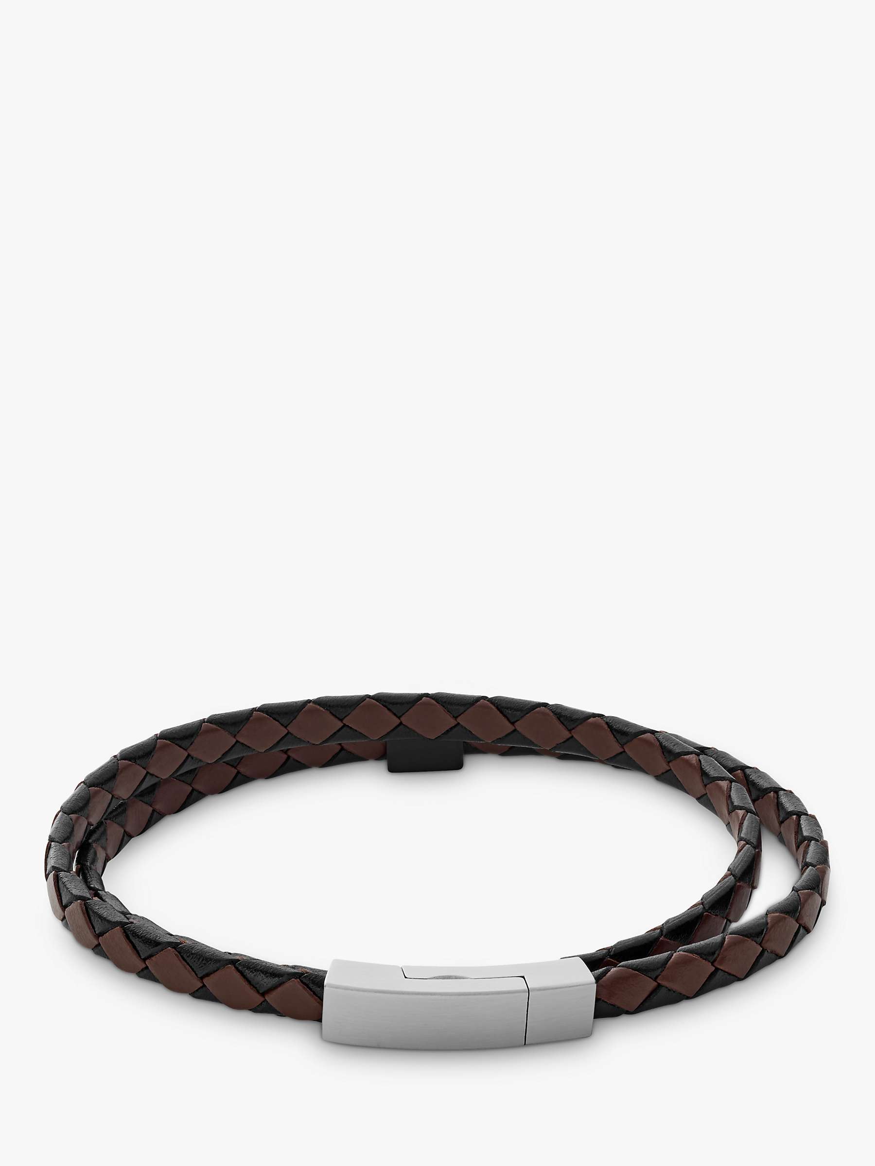 Buy Skagen Men's Leather Strap Bracelet Online at johnlewis.com