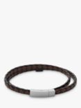 Skagen Men's Leather Strap Bracelet