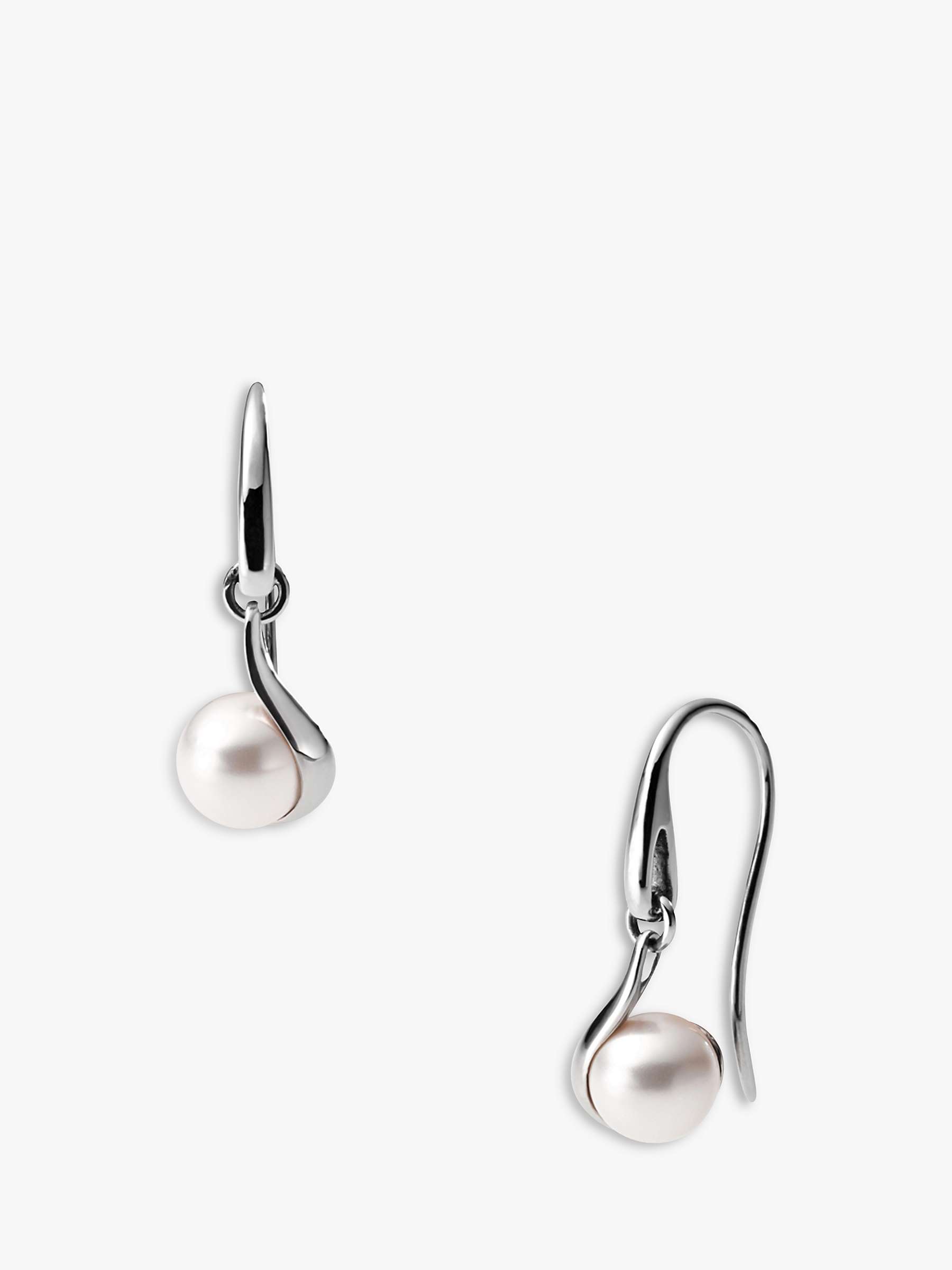 Buy Skagen Agnethe Pearl Drop Earrings, Silver Online at johnlewis.com