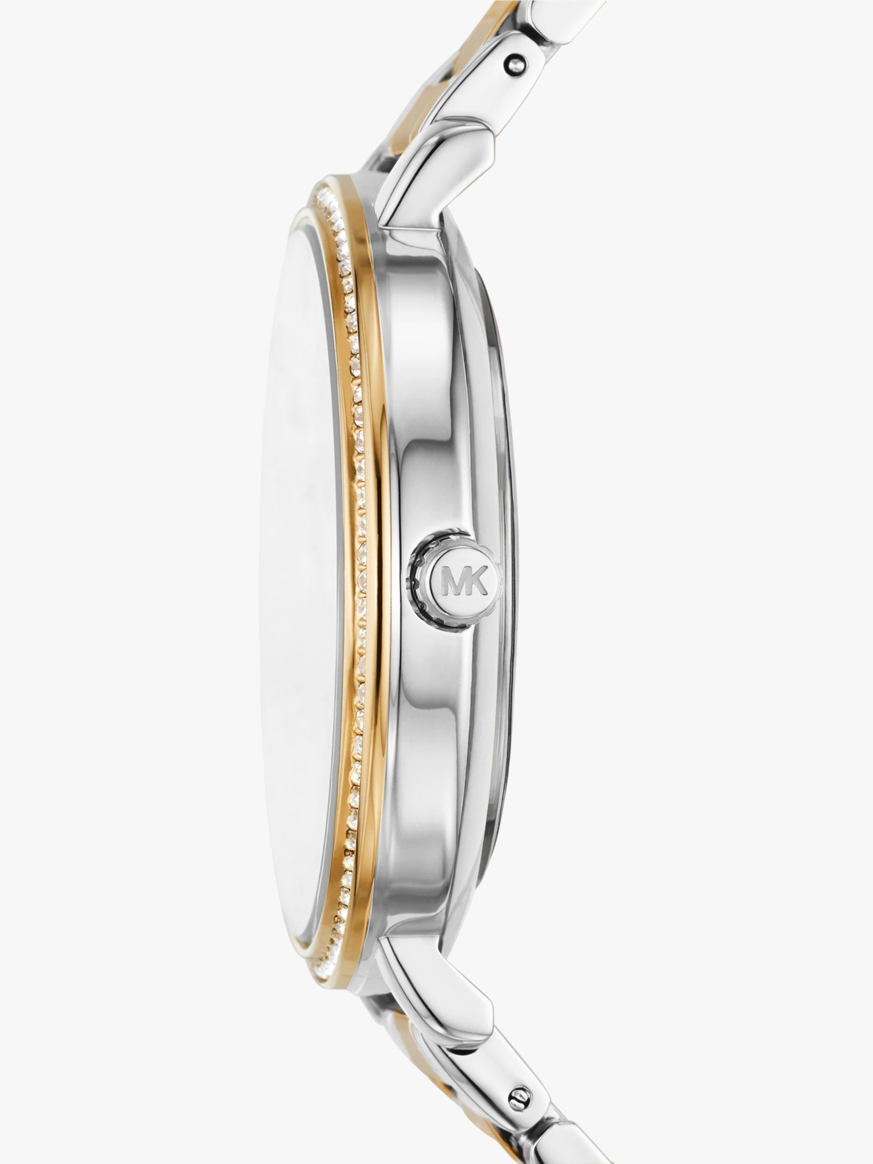 Michael Kors Women's Pyper Logo Dial Bracelet Strap Watch, Silver MK4595