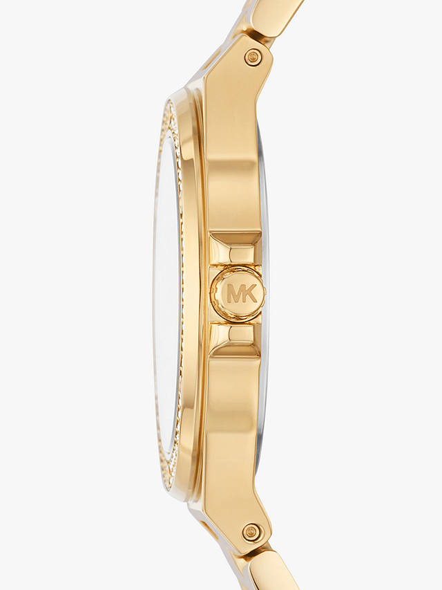 Michael Kors Women's Mini Lennox Pave Bezel Bracelet Strap Watch, Gold MK7278