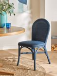 John Lewis Woven Cane Dining Chair, Blue